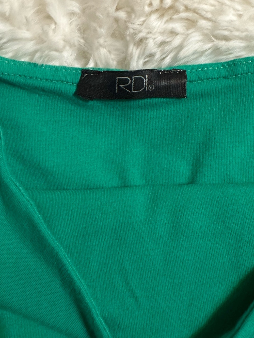 RDI Green Knit Wide Leg Jumpsuit Medium Sleeveless Spaghetti Strap Pockets - Picture 5 of 10